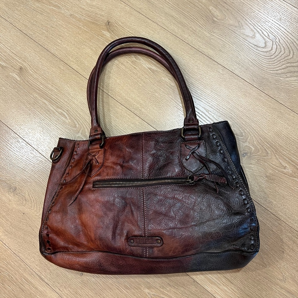 Bed Stu leather Rockaway shoulder bag with crossbody strap